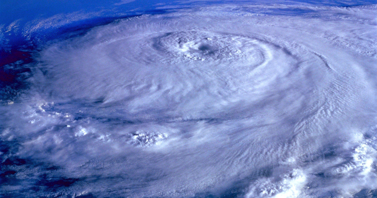 A Hurricane Viewed from Space with well defined eye and convection