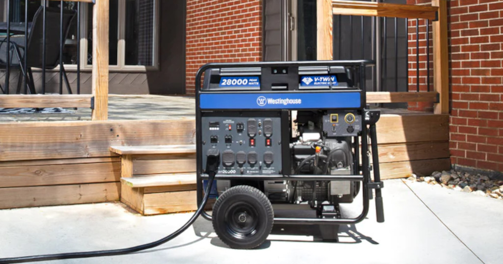 Westinghouse 20000 Watt Generator Connected for Backup Power to a Transfer Switch